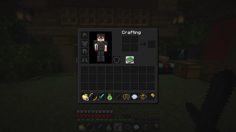 inventario en modo oscuro