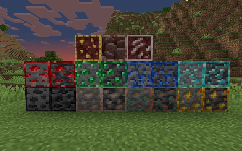minerales con bordes