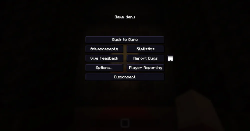 menu de pausa