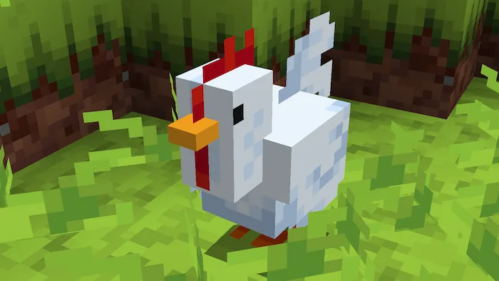 gallina de minecraft con nuevo modelo de textura