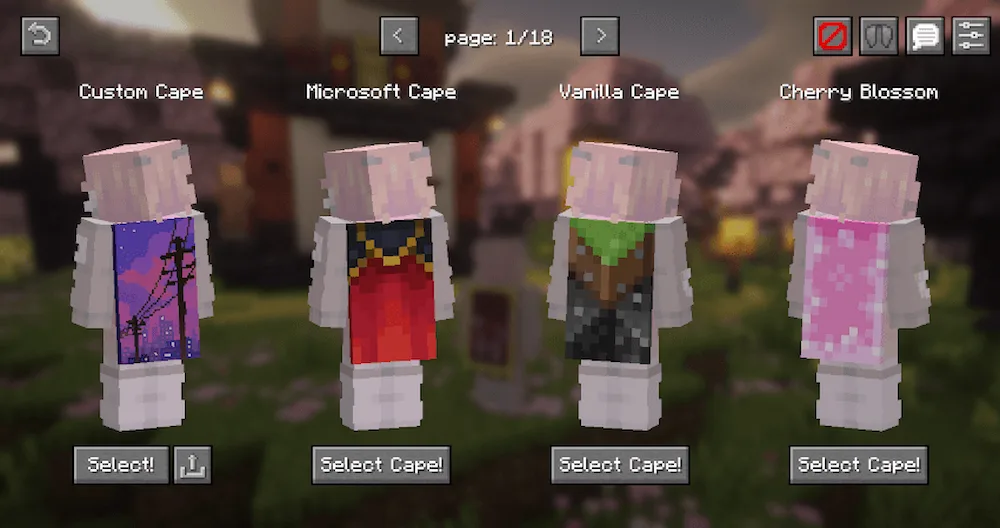Vista previa de Better Capes Mod para Minecraft