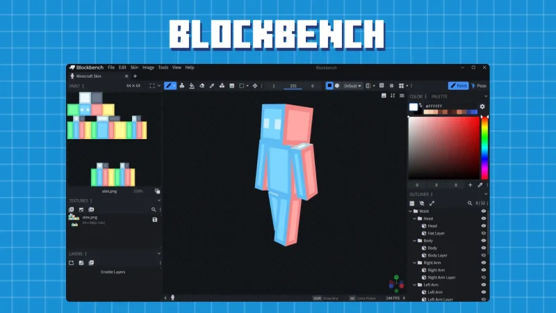 Blockbench para crear skins y texturas de Minecraft