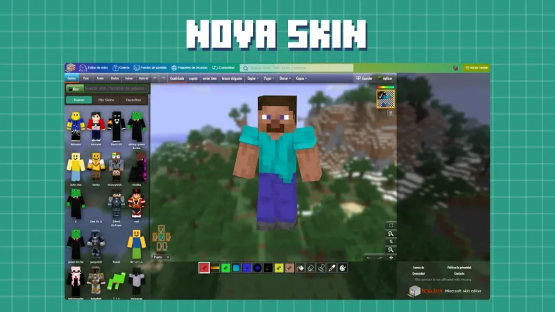 Editor de skins de Minecraft Nova Skin