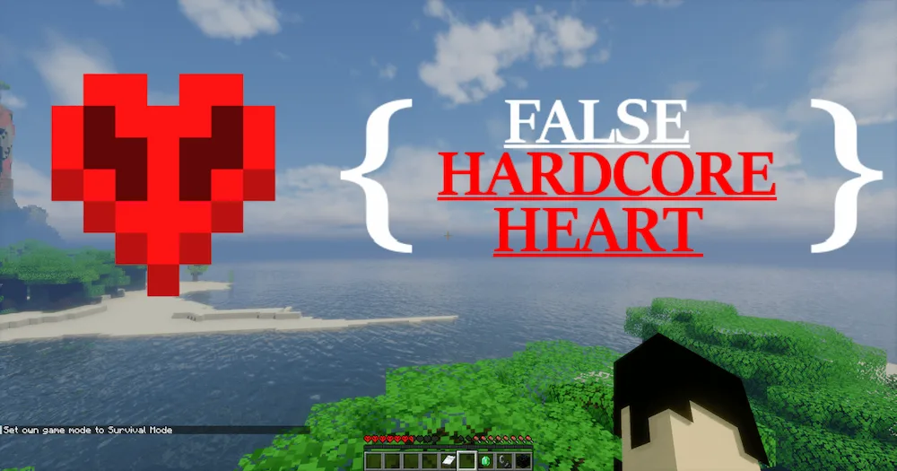 Vista previa de False Hardcore Heart Texture Pack para Minecraft