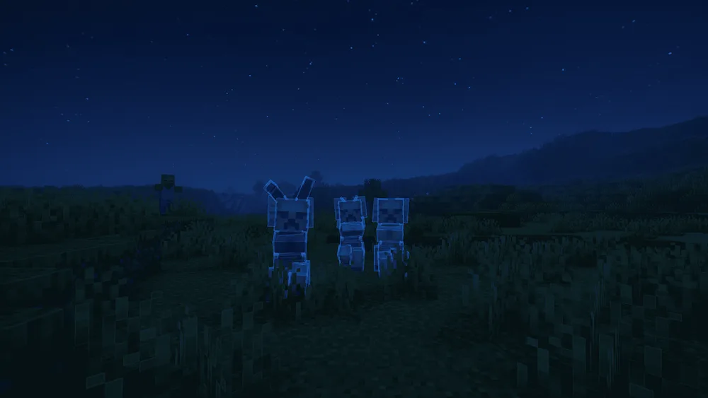 creeper cargado en la noche