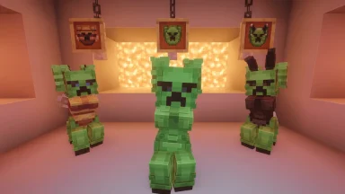 Vista previa de Female Creeper Texture Pack para Minecraft