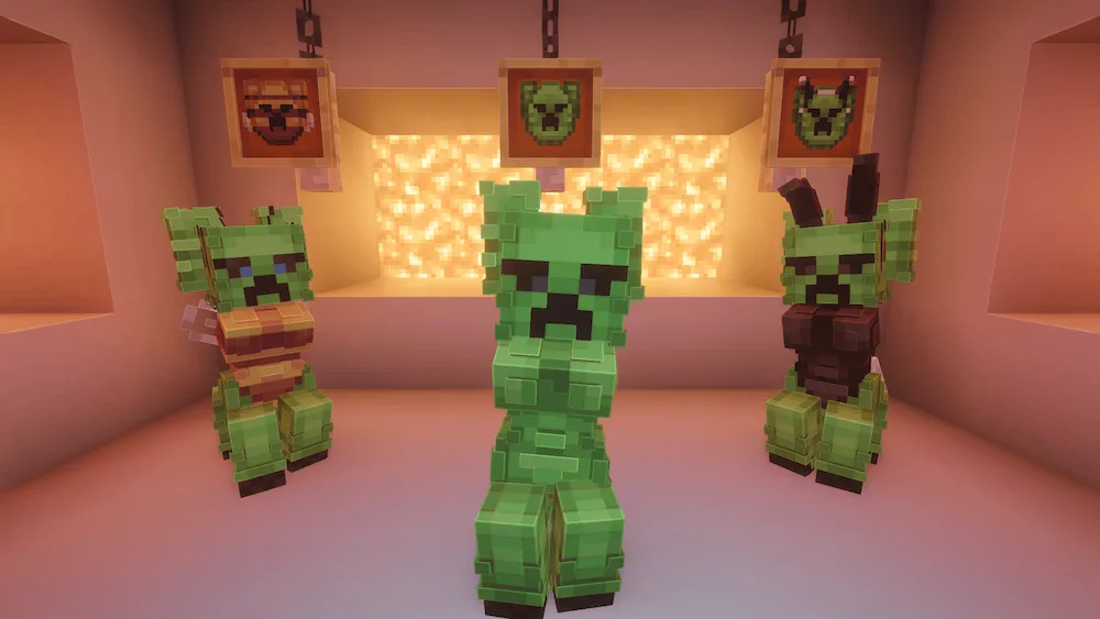 Vista previa de Female Creeper Texture Pack para Minecraft