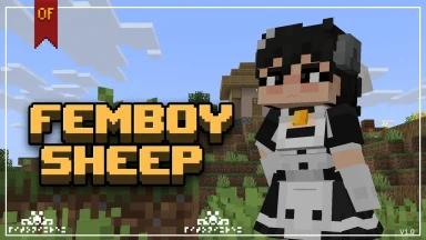 Vista previa de Femboy Sheep Texture Pack para Minecraft