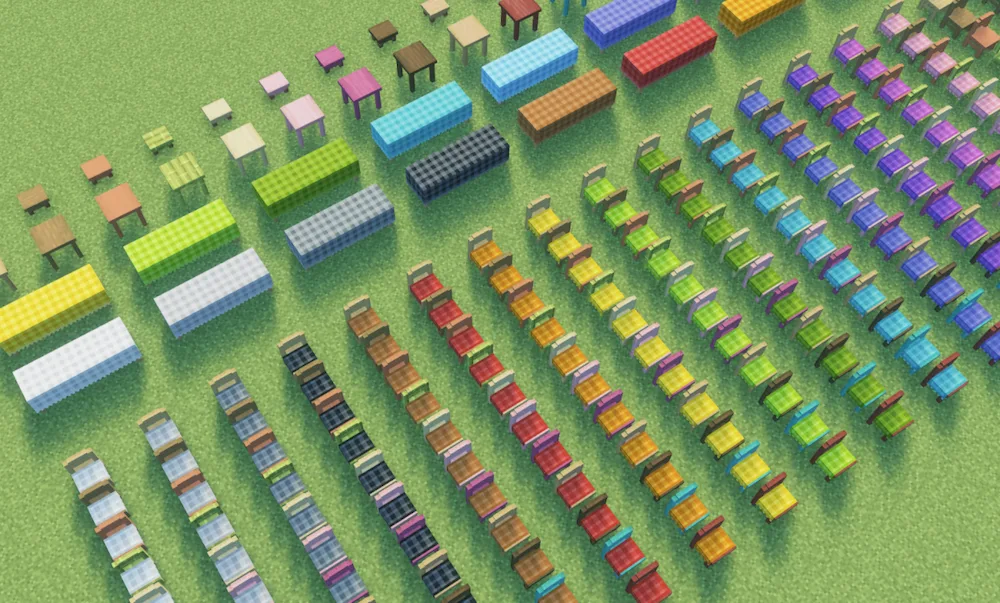 Bloques decorativos con variantes de colores