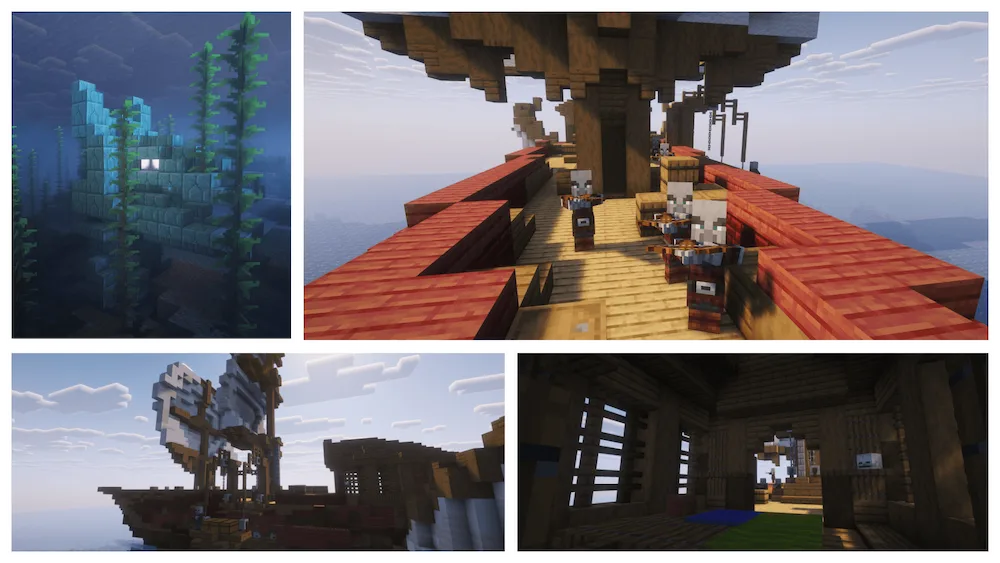 Vista previa de Moog’s Ocean Structures Mod para Minecraft