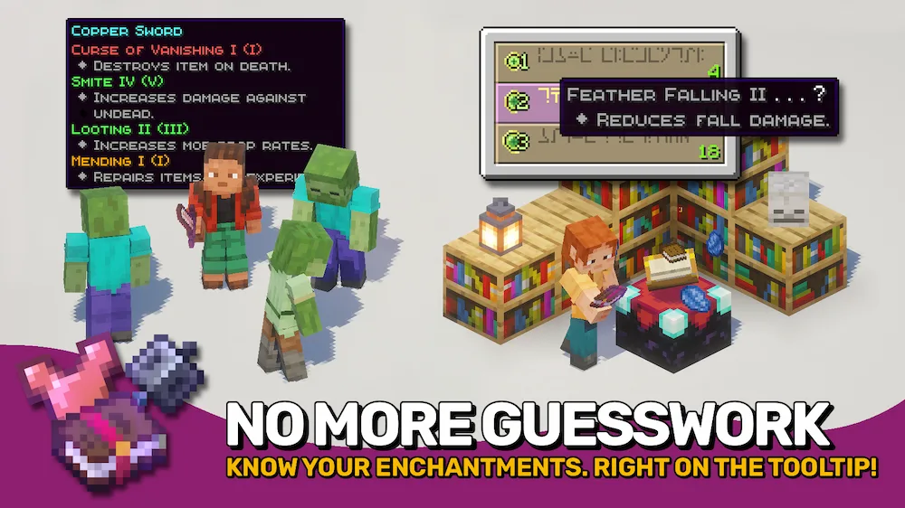 Vista previa de Enchantment Insights Mod para Minecraft
