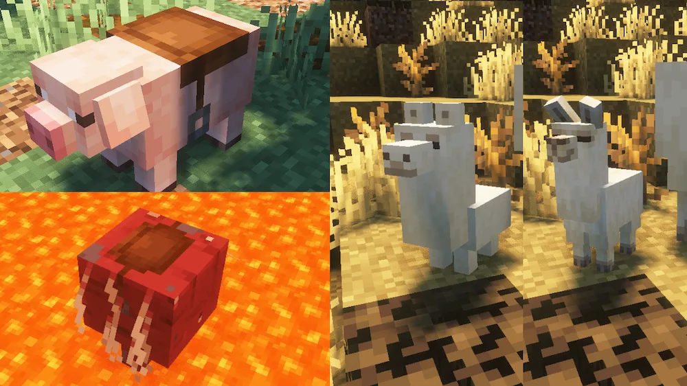 cerdo y llama