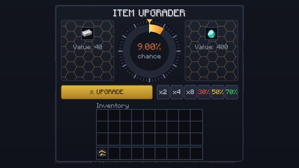 Vista previa de Upgrader Items Mod para Minecraft